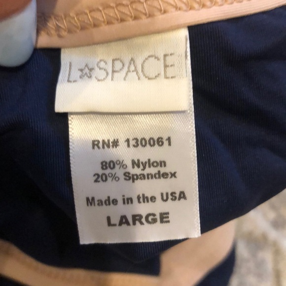 Navy and tan L space bikini Large - Picture 4 of 4